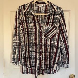 80s Style Abstract Button Down